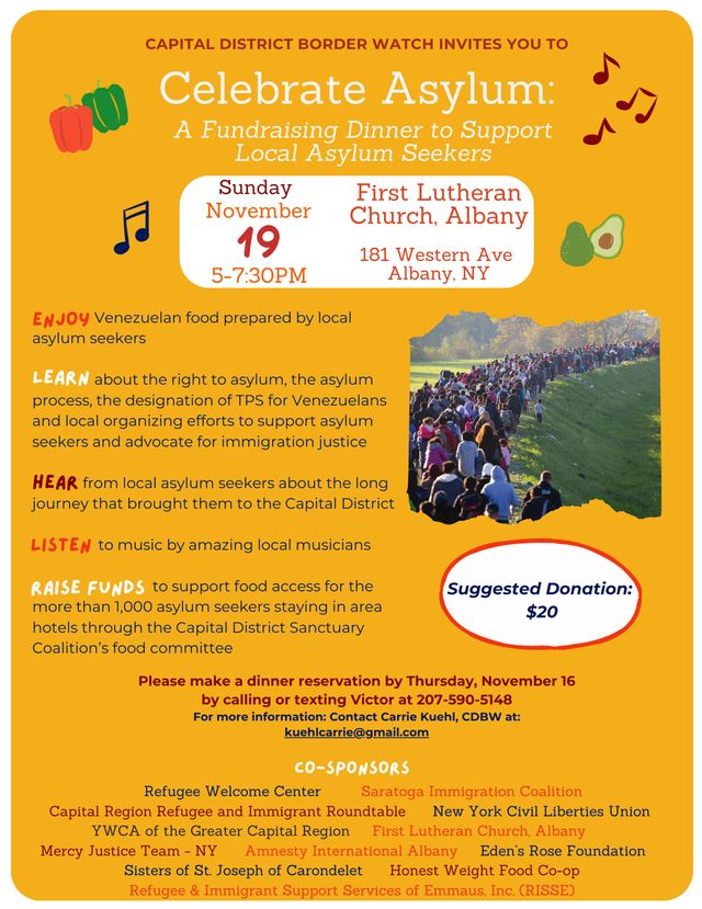 Celebrate Asylum benefit dinner, November 19, 2023